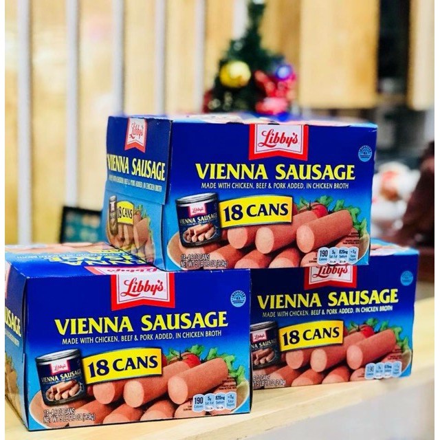 [NHẬP MỸ] XÚC XÍCH LIBBY VIENNA SAUSAGE ĐÓNG HỘP LOẠI NGON 130GR