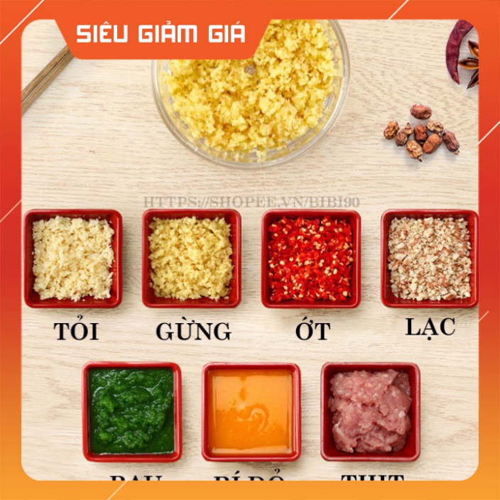 Hộp nghiền thực phẩm dây rút mini FOOD CHOPPER Đa Năng Free ship