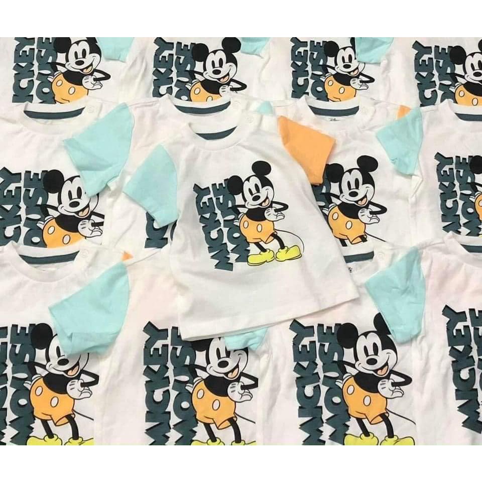 (Hàng Việt Nam mới về) Áo Cộc Tay Bé Trai , SET 4 ÁO PHÔNG MICKEY MOUSE CHO BÉ (MB.V003)