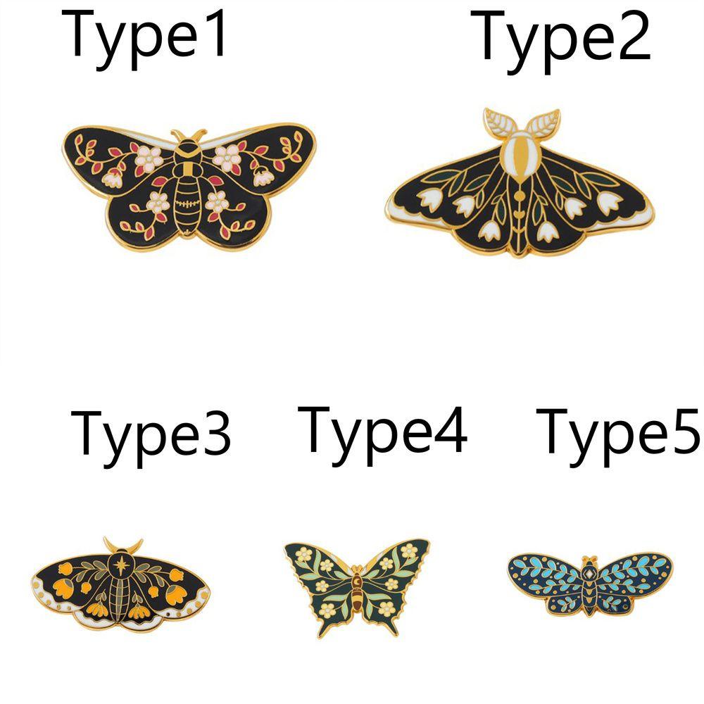 Ghim Cài Áo Hình Bướm Tráng Men Màu Đen