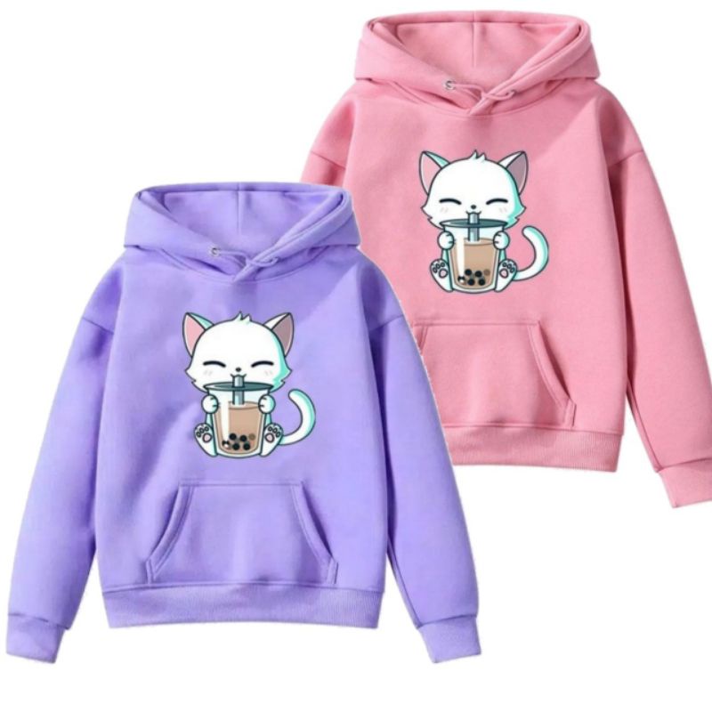 Áo Hoodie Dày Dặn Chất Lượng Cao Cho Bé Gái Từ 6-8-9-10-11-12 Tuổi 14 Tuổi