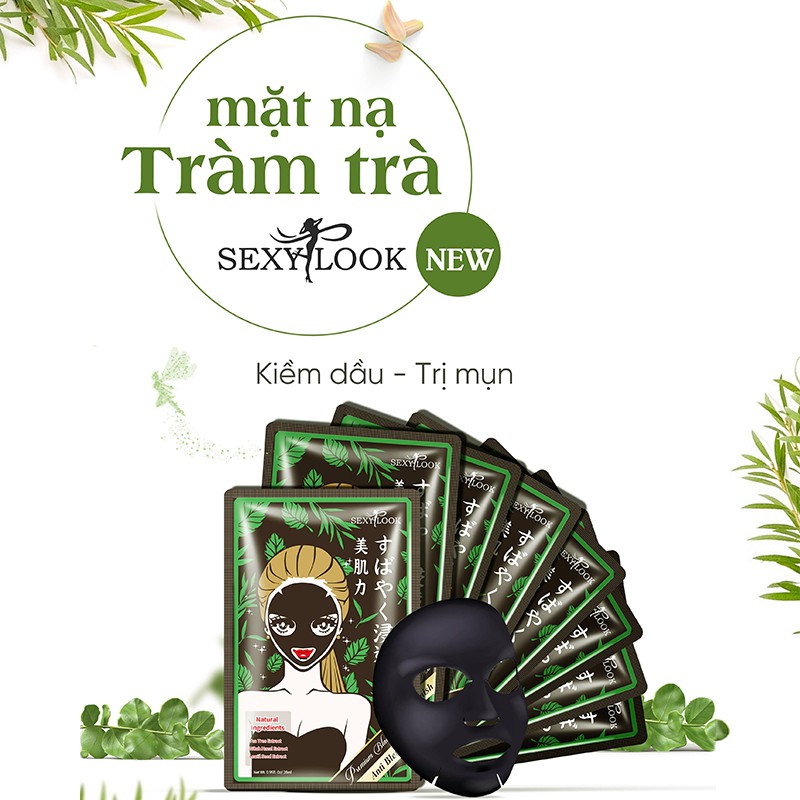 SEXYLOOK Mặt Nạ Tràm Trà Cho Da Mụn Miếng Lẻ - TeaTree Anti Blemish Black Facial Mask