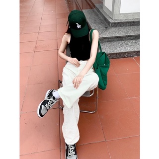 quần bò trắng dáng suông