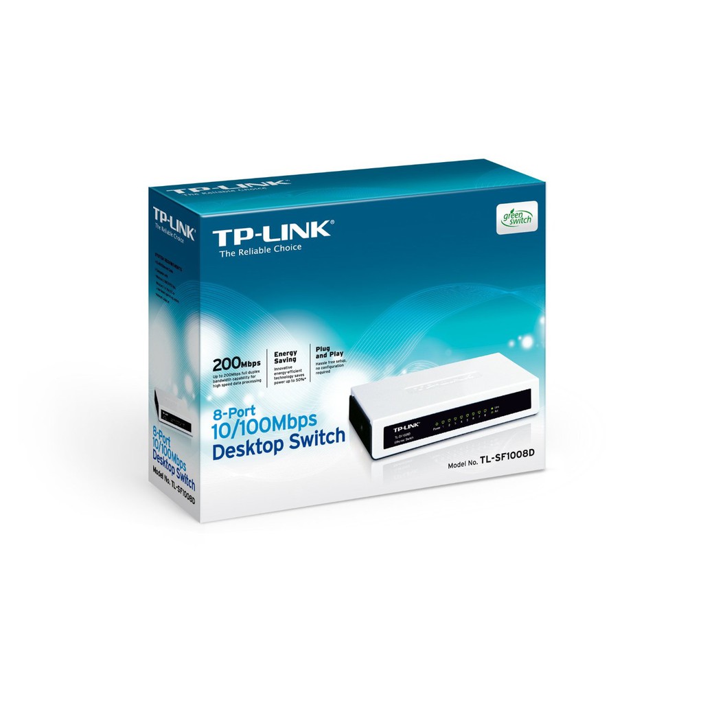 TP-LINK - Bộ Chia Tín Hiệu mạng 8 cổng 10/100Mbps TL-SF1008D - Switch - Hub [Chính Hãng] Bảo hành 2 Năm