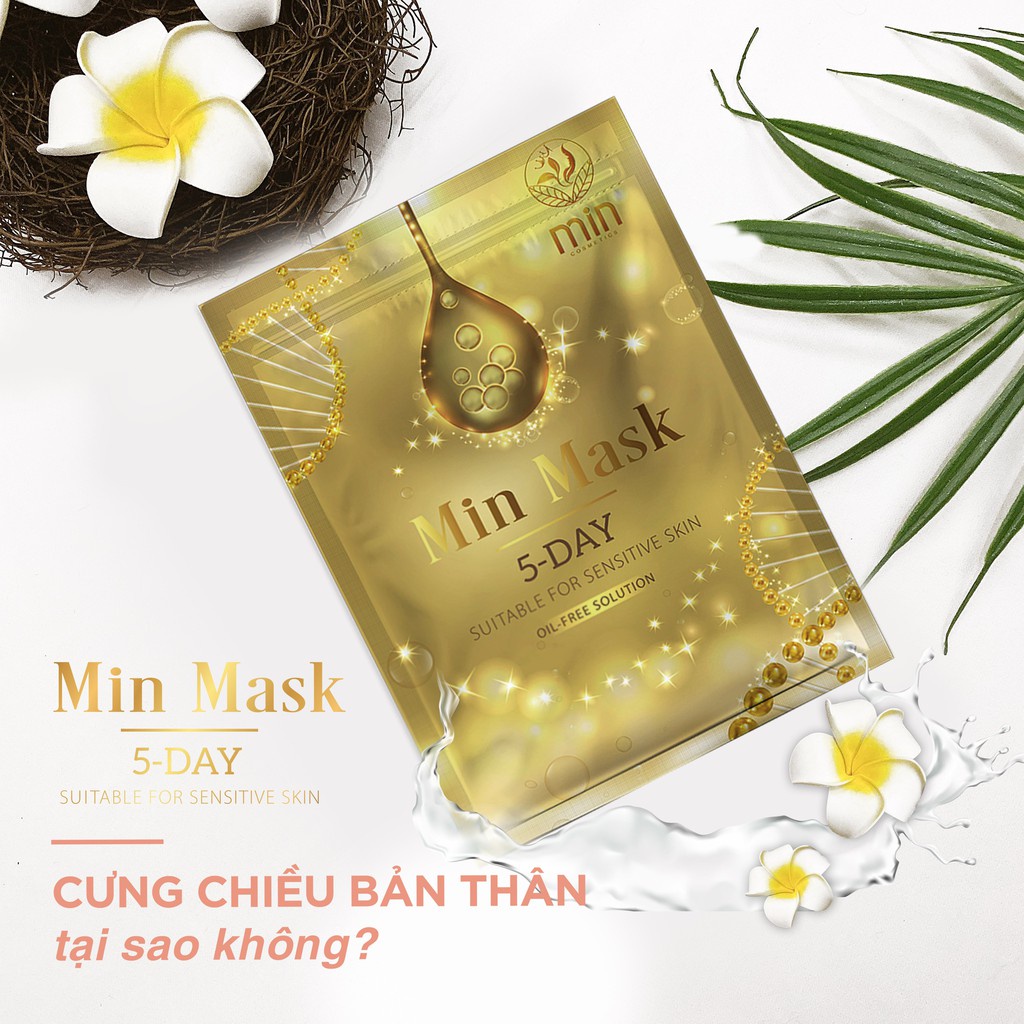 Mặt nạ tinh chất nọc ong Min Mask 5 Days ngừa mụn, trắng da, chống lão hóa - Nhập khẩu Hàn Quốc