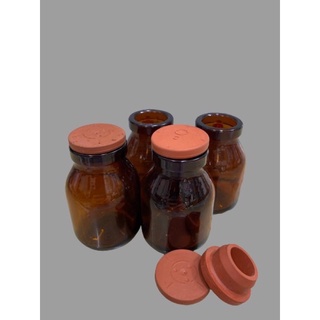 Lọ thuỷ tinh màu nâu 50ml nút cao su miệng rộng ( combo 5 lọ)