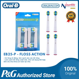 Đầu bàn chải điện thay thế EB25-P- FLOSS ACTION làm sạch sâu các kẽ răng sản xuất theo tiêu chuẩn của Oral B t11