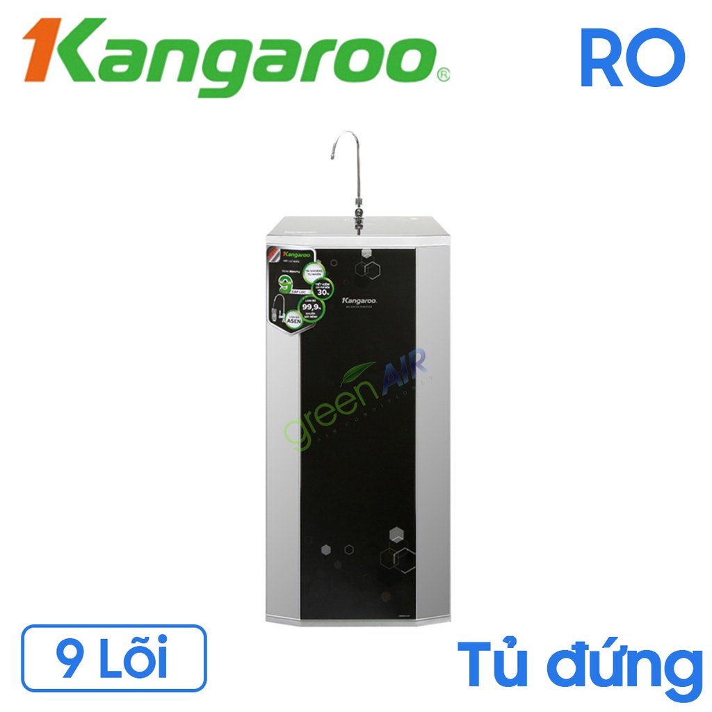 Máy lọc nước RO Kangaroo KG99A VTU 9 lõi  khả năng lọc lên đến 10 - 12 lít/giờ  công nghệ lọc RO