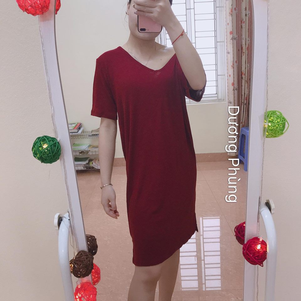 Váy thun tiêu đốm