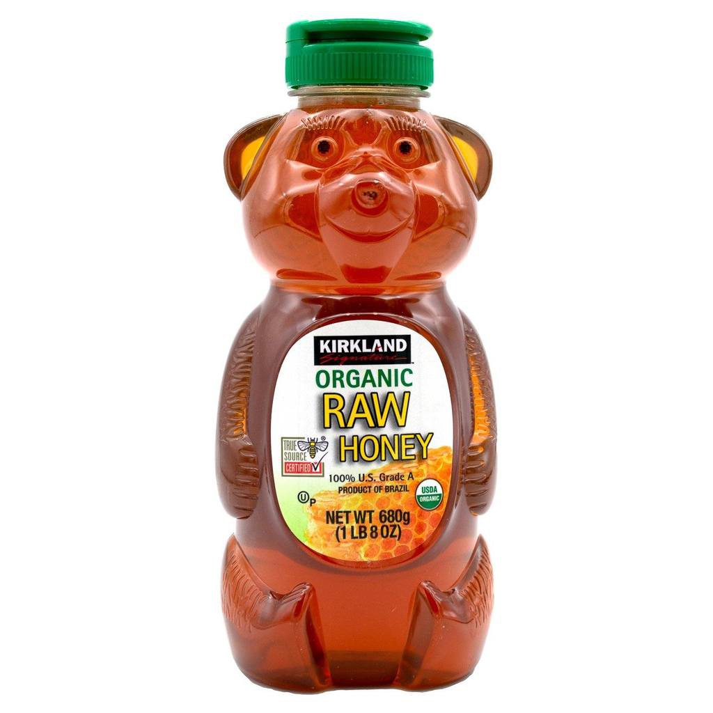 Mật ong kirkland signature raw organic honey bear 680g Healthy care quatangme