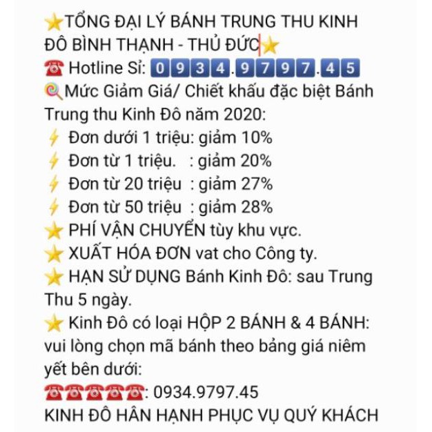 HTN86 - MS CK 28% Bánh Trung Thu Kinh Đô TRĂNG VÀNG HỒNG NGỌC AN NHIÊN (TÍM)