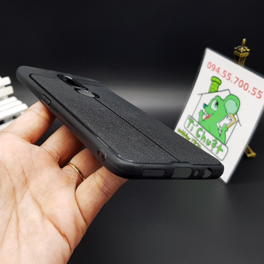 Ốp Lưng OPPO F11 PRO Dẻo Vân Giả Da Loại Thường
