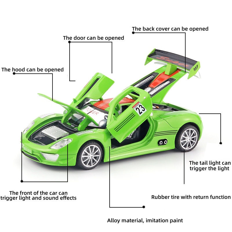 Siêu xe mô hình kim loại Porsche 918 Track Edition tỷ lệ 1:32