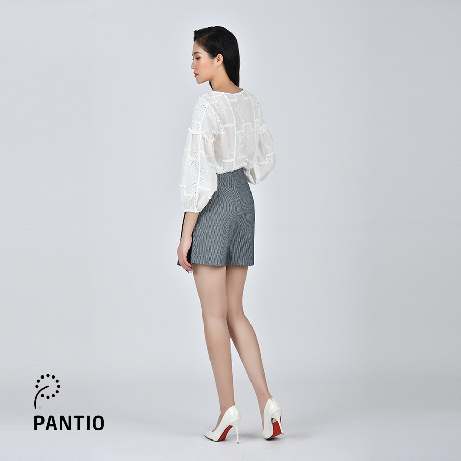 Quần short nữ hoạ tiết kẻ caro thời trang BQN32304 - PANTIO