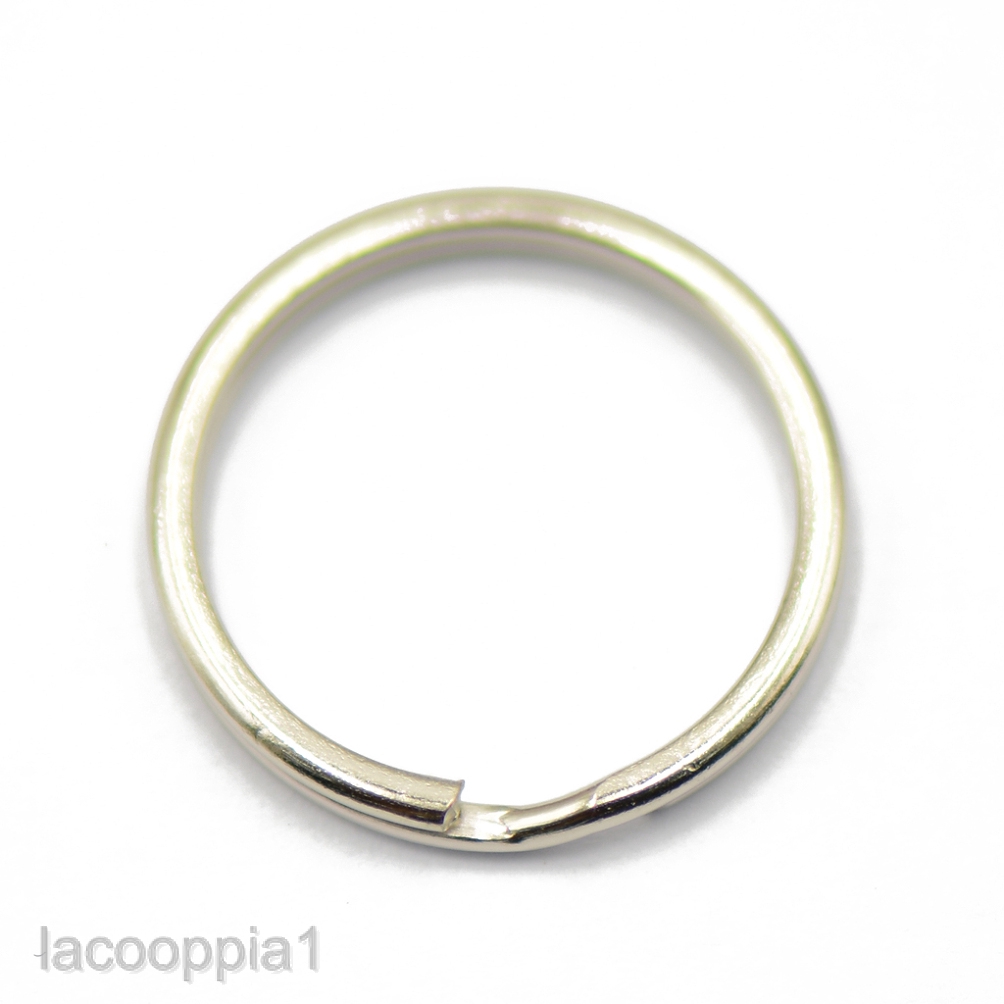 [Lacooppia1] Set 50 Vòng Bạc 15mm Xẻ Tà Làm Móc Khóa Thủ Công DIY