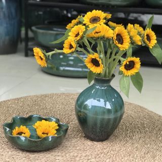 BÁT THẢ HOA PHI 26CM VÀ 28CM MEN HỎI BIẾN