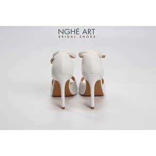 Giày cưới Nghé Art basic cao gót quai sandal 286