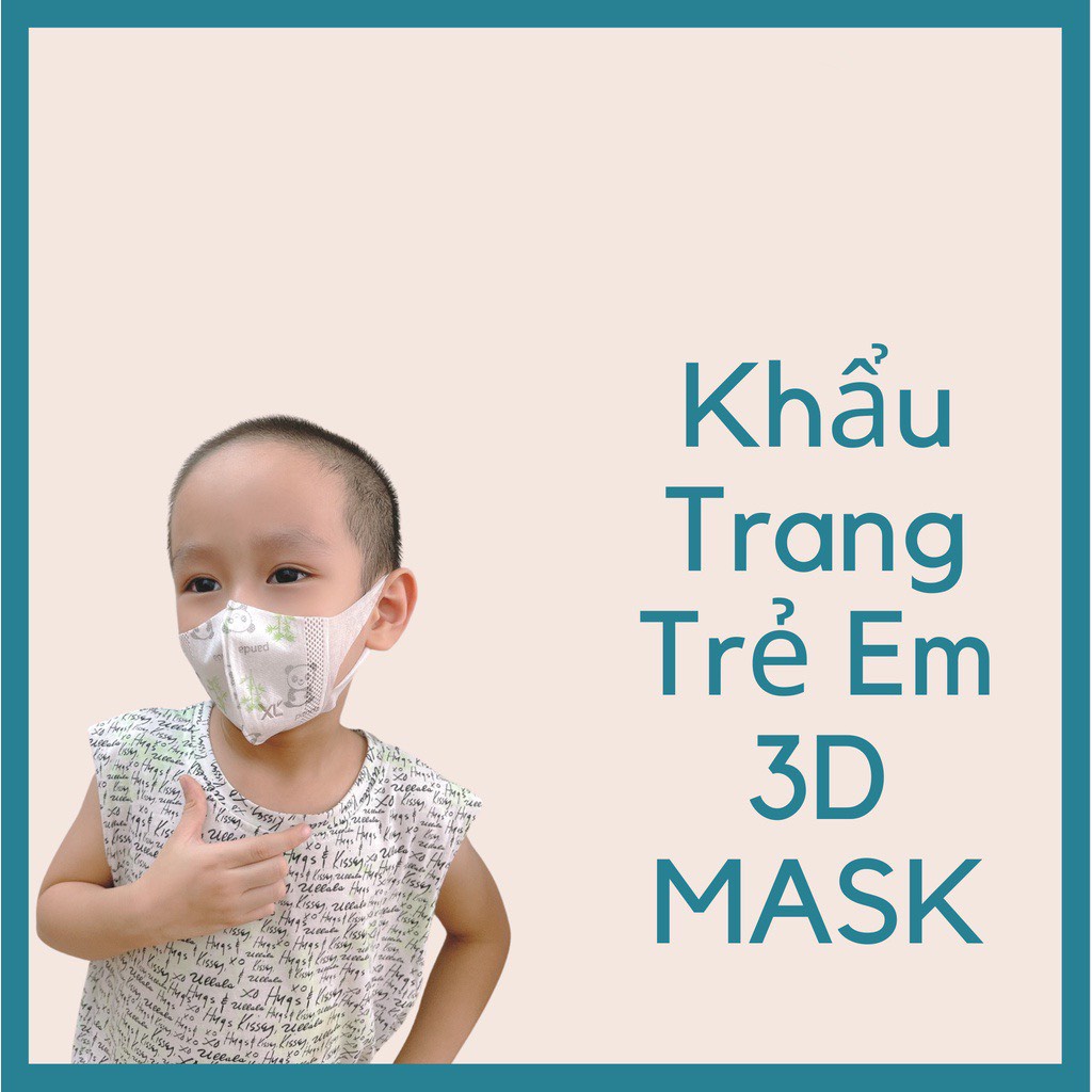 (3d Kid) Hộp khẩu trang 3d mask trẻ em Xuân Lai 10 cái