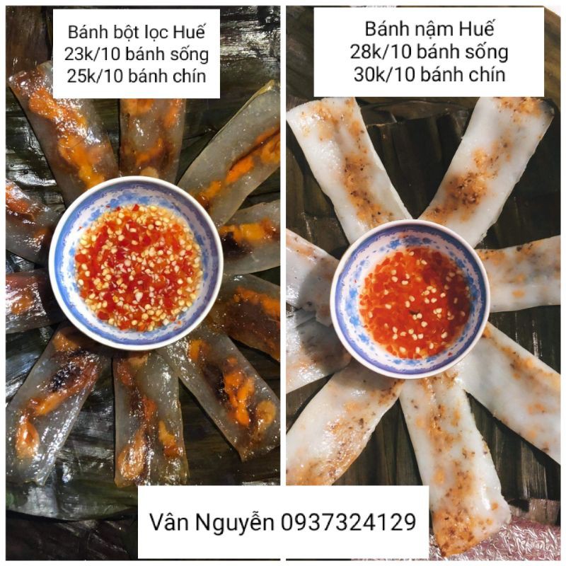 Bánh bột lọc và bánh nậm chính gốc Huế