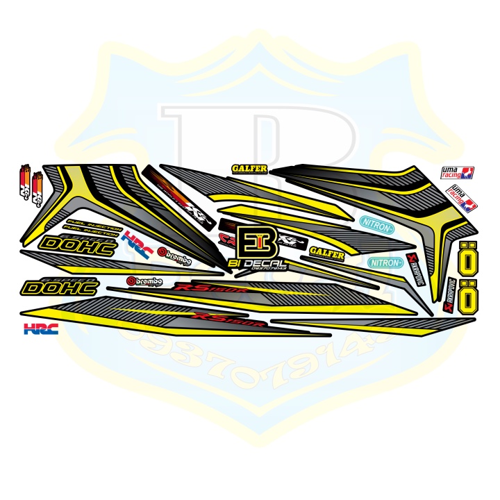 ( Quí khách vui lòng mang ra tiệm cho thợ dán ) Tem winner vàng đen