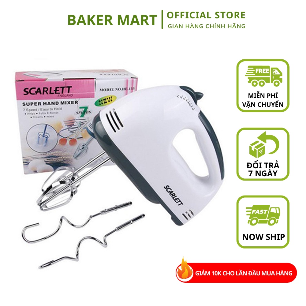 Máy Đánh Trứng Cầm Tay 7 Tốc Độ Công Suất 260W - Dụng cụ làm bánh BAKER MART