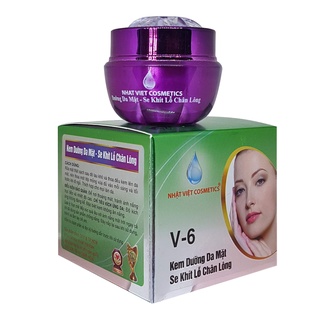 KEM DƯỠNG DA MẶT SE KHÍT LỖ CHÂN LÔNG NGỌC TRAI ĐEN SỮA ONG CHÚA V6 NHẬT VIỆT COSMETICS 12G