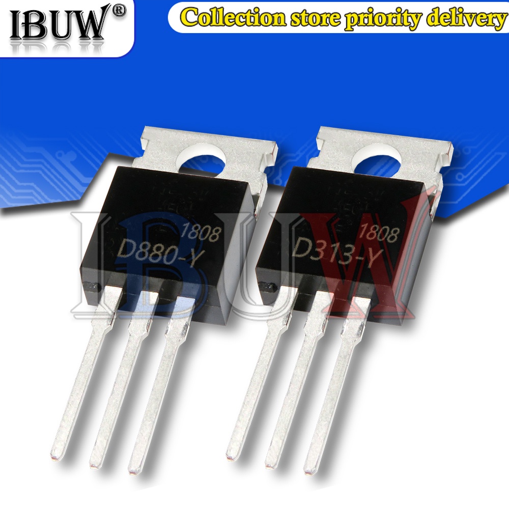 10 CÁI 2SD313 2SD880 D313 D880 TO-220F TO220F Transistor