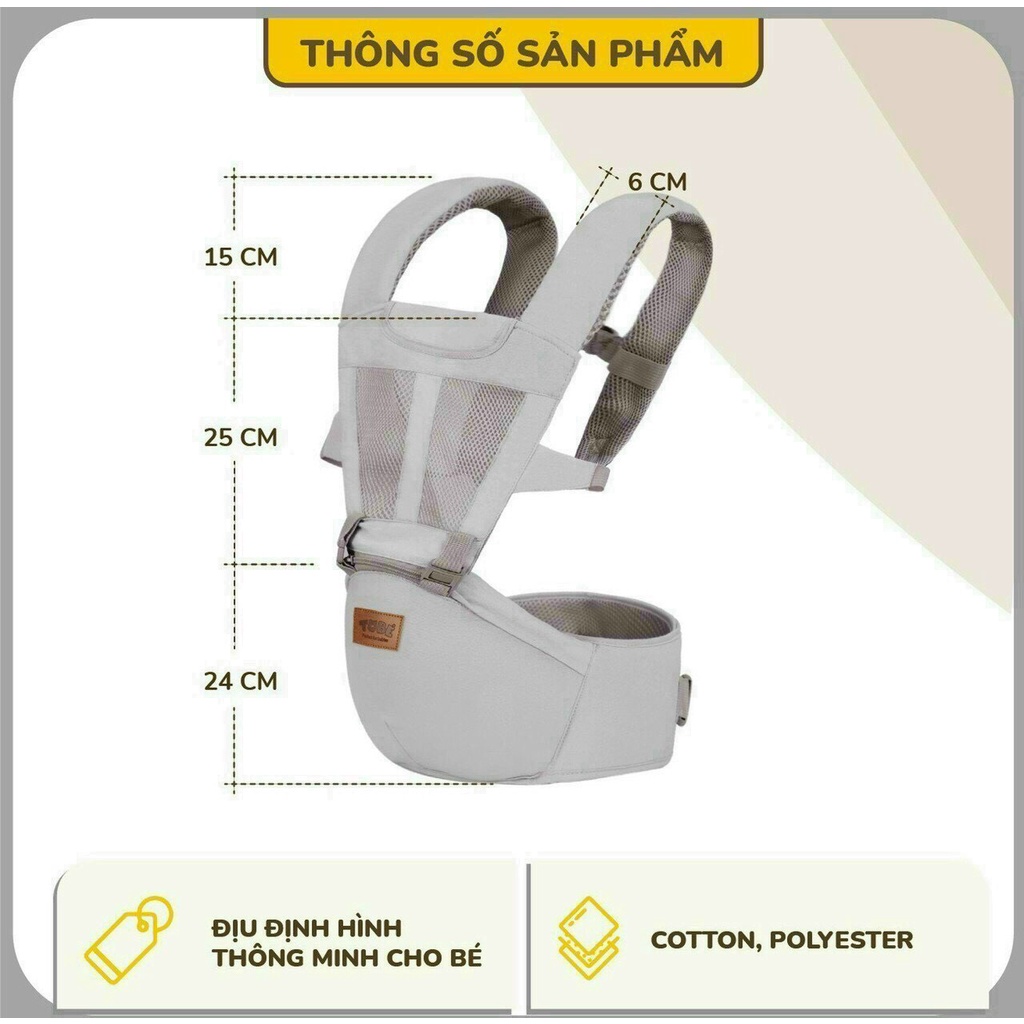 Địu Ngồi Em Bé 3D NAAVA Chính Hãng, Địu Ngồi Đa Năng Chống Gù Chất Liệu Thoáng Khí Cho Bé Từ Sơ Sinh Đến 36 Tháng