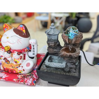 Thác nước nước mini để bàn – mái đình