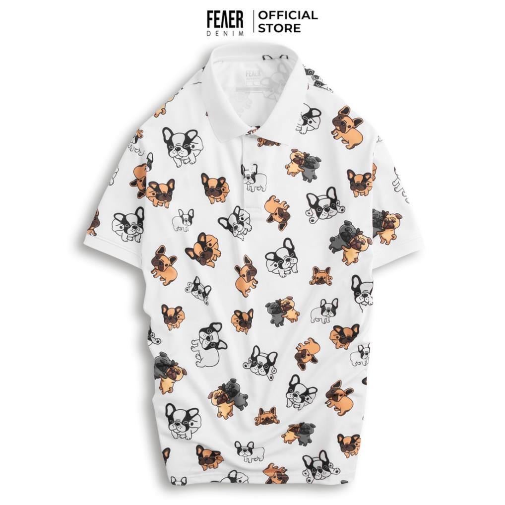 Áo polo nam cổ bẻ cao cap bền bỉ, thoải mái, chuẩn form họa tiết Bull White