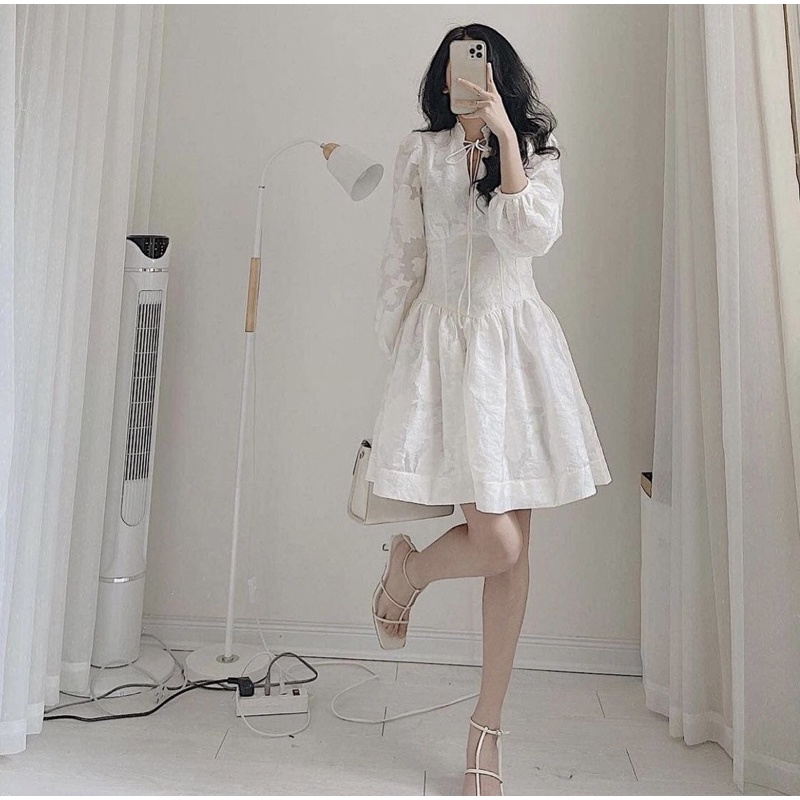Đầm Váy Trắng Voan Thêu Chít Li Eo Hack Dáng Cực Xinh | BigBuy360 - bigbuy360.vn
