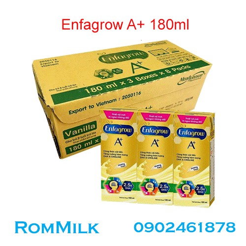 Sữa Enfagrow A+ 4 360 Brain Plus pha sẵn 180ml (Thùng 24 hộp)