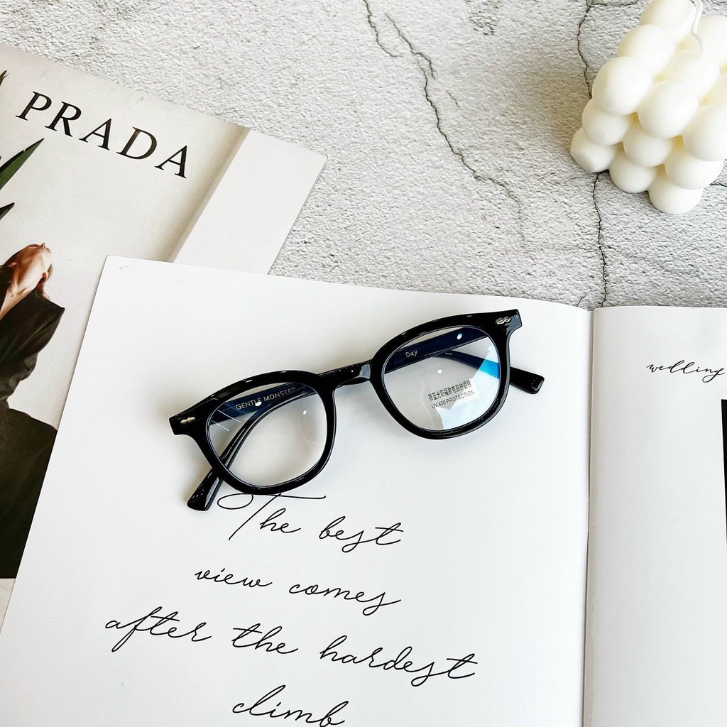 Gọng kính nhựa Day mắt tròn nhiều màu - Kính mắt chống ánh sáng xanh Kihu Eyewear