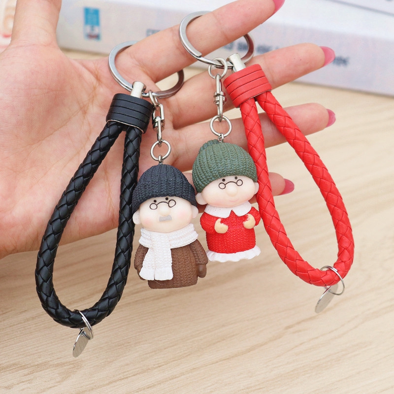 Cặp móc khóa hình cặp đôi kiểu hoạt hình dễ thương