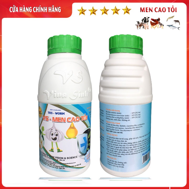 MEN CAO TỎI  - THỦY SẢN : Bổ Sung Lợi Khuẩn, Tăng Đề Kháng - CHAI 500ml