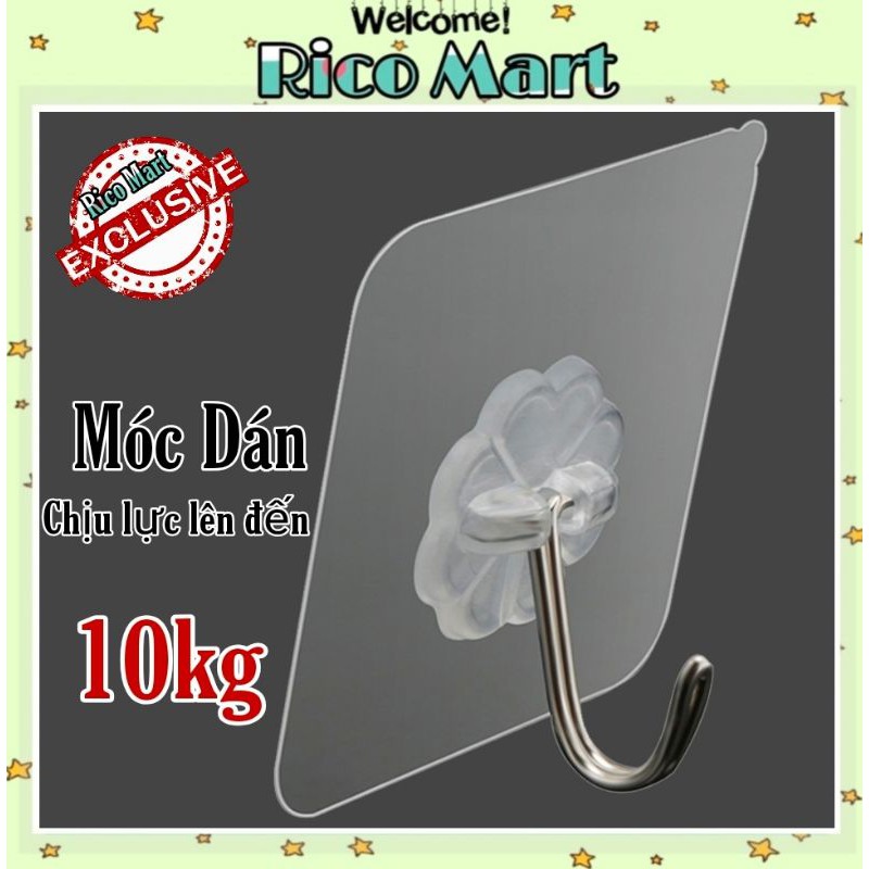 Móc Dán Tường Siêu Dính Trong Suốt Chịu Lực Tốt Treo Tường Chắc Chắn KT 6x6cm - EY909 (combo 2 cái)