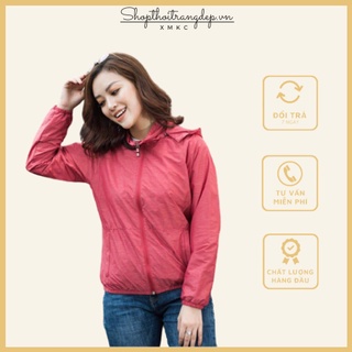 Áo GIÓ NỮ 2 LỚP cực đẹp chống nước hàng cao cấp( áo cuộn)