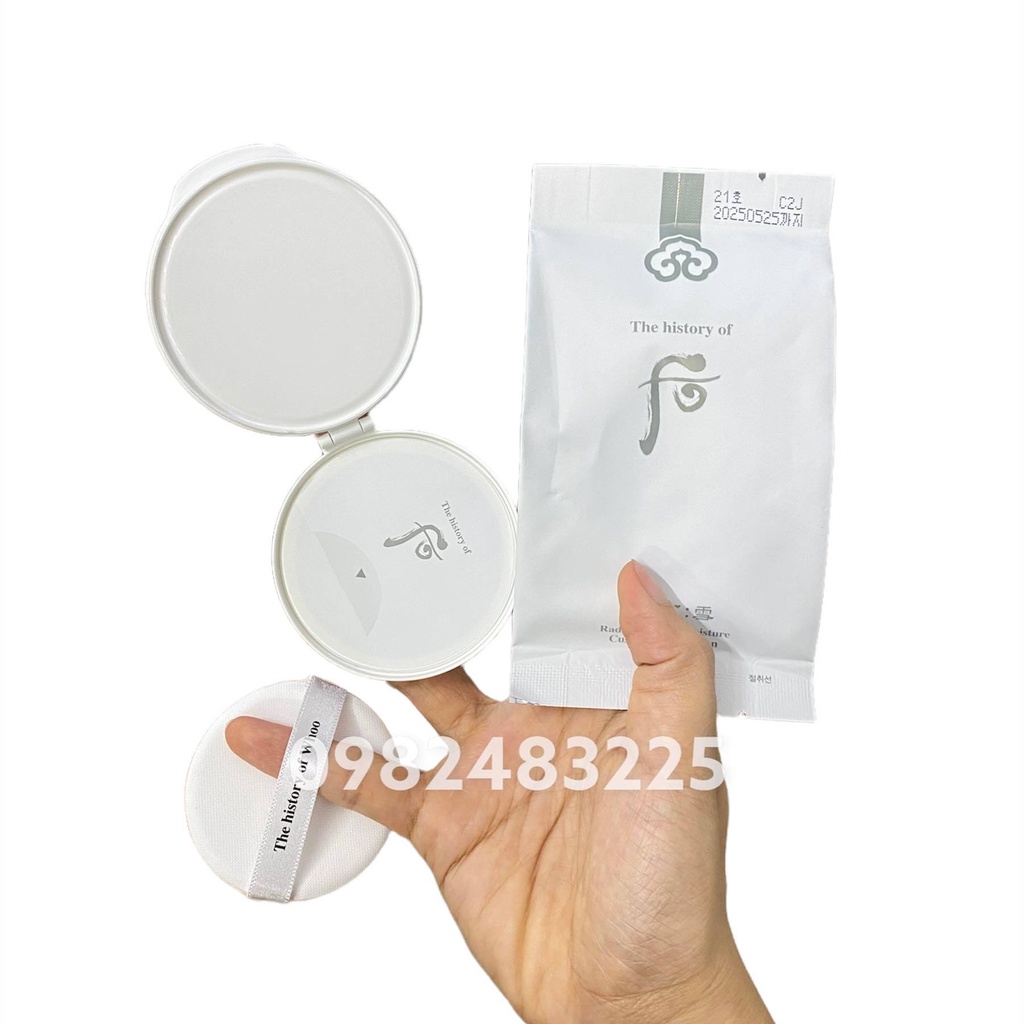 Cushion Phấn Nước Trang Điểm Dưỡng Trắng và Chống Nắng cao Whoo whitening Moisture Cushion SPF 50/PA+++