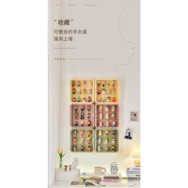 Hộp Trưng Bày Trưng Bày Gắn Tường Phong Cách Mới Bằng Acrylic Trong Suốt Trưng Bày Pop Mart