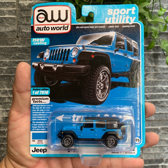 Auto World - 2018 Jeep Wrangler - xe mô hình tỉ lệ 1/64 | Shopee Việt Nam