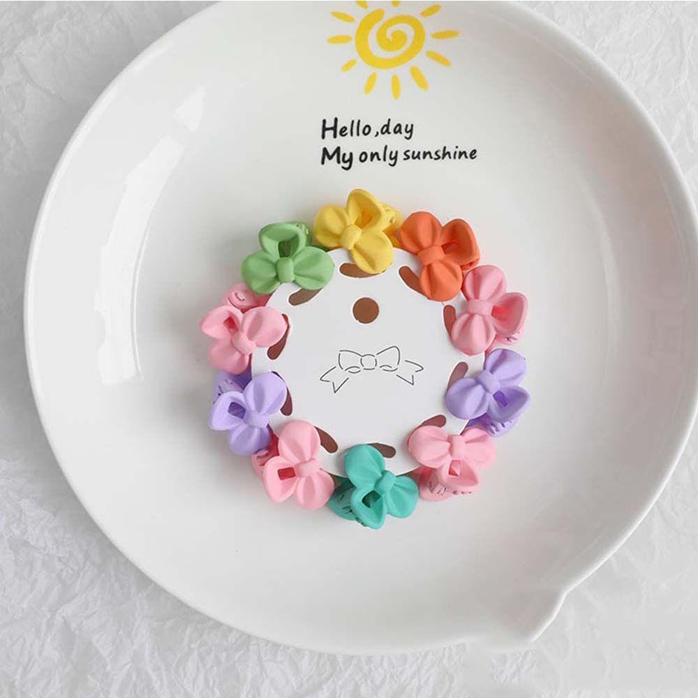 Set Kẹp Tóc Móng Vuốt Hình Thỏ Màu Kẹo Thời Trang Cho Nữ