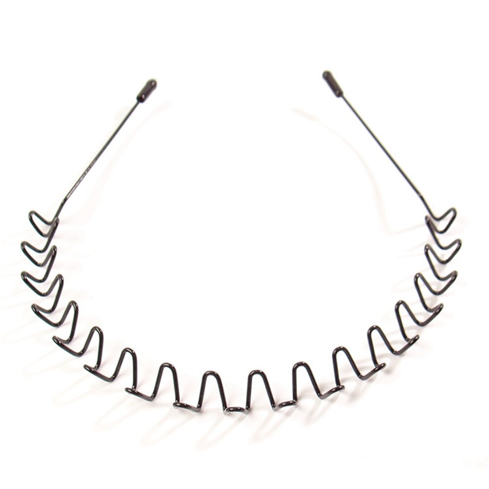 Băng Đô Cài Tóc Dạng Vòng Gợn Sóng Bằng Kim Loại Phong Cách Thể Thao Thời Trang Cho Nam Và Nữ