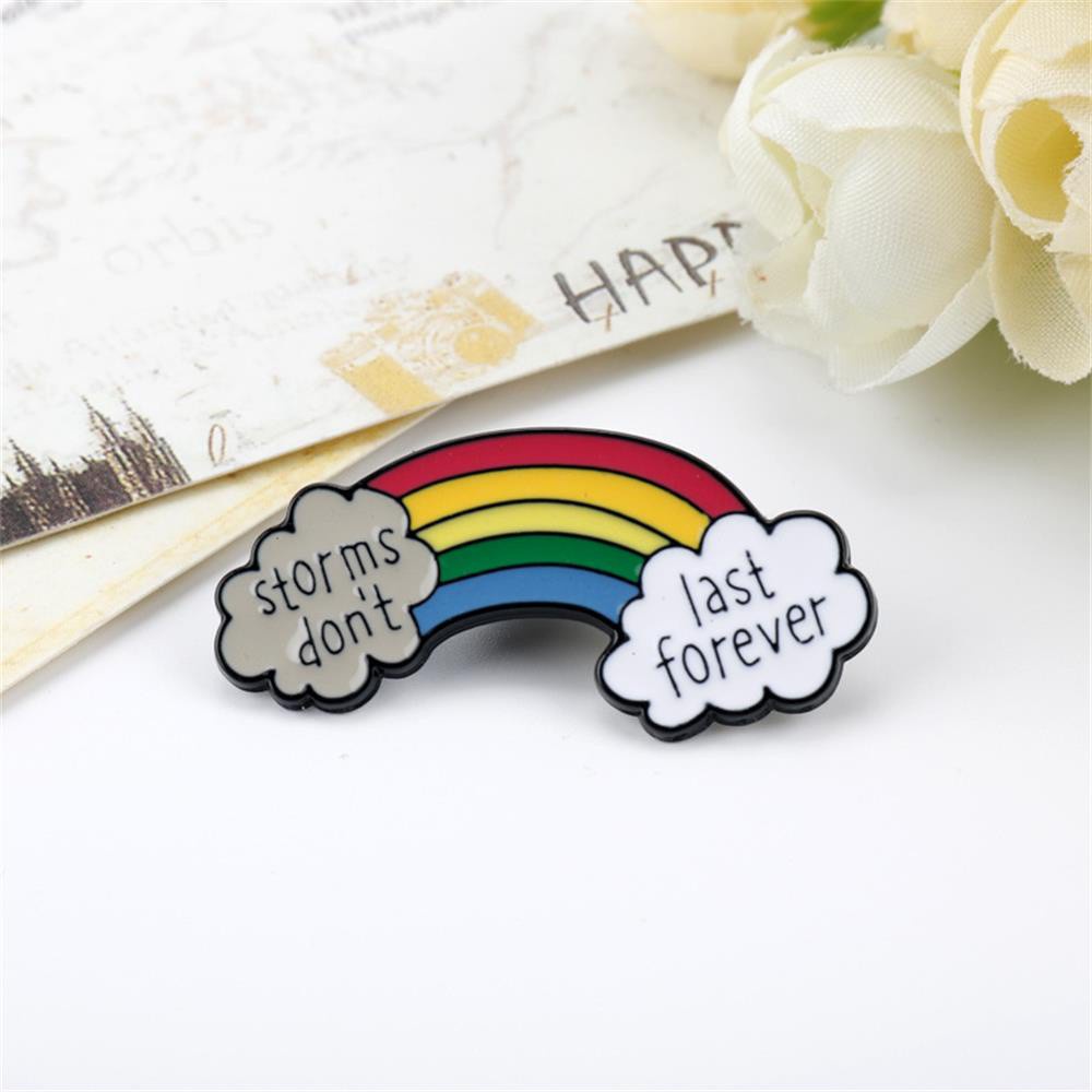 Ghim Cài Áo Hình Cầu Vồng Nhiều Màu Sắc Thời Trang Cho Nữ