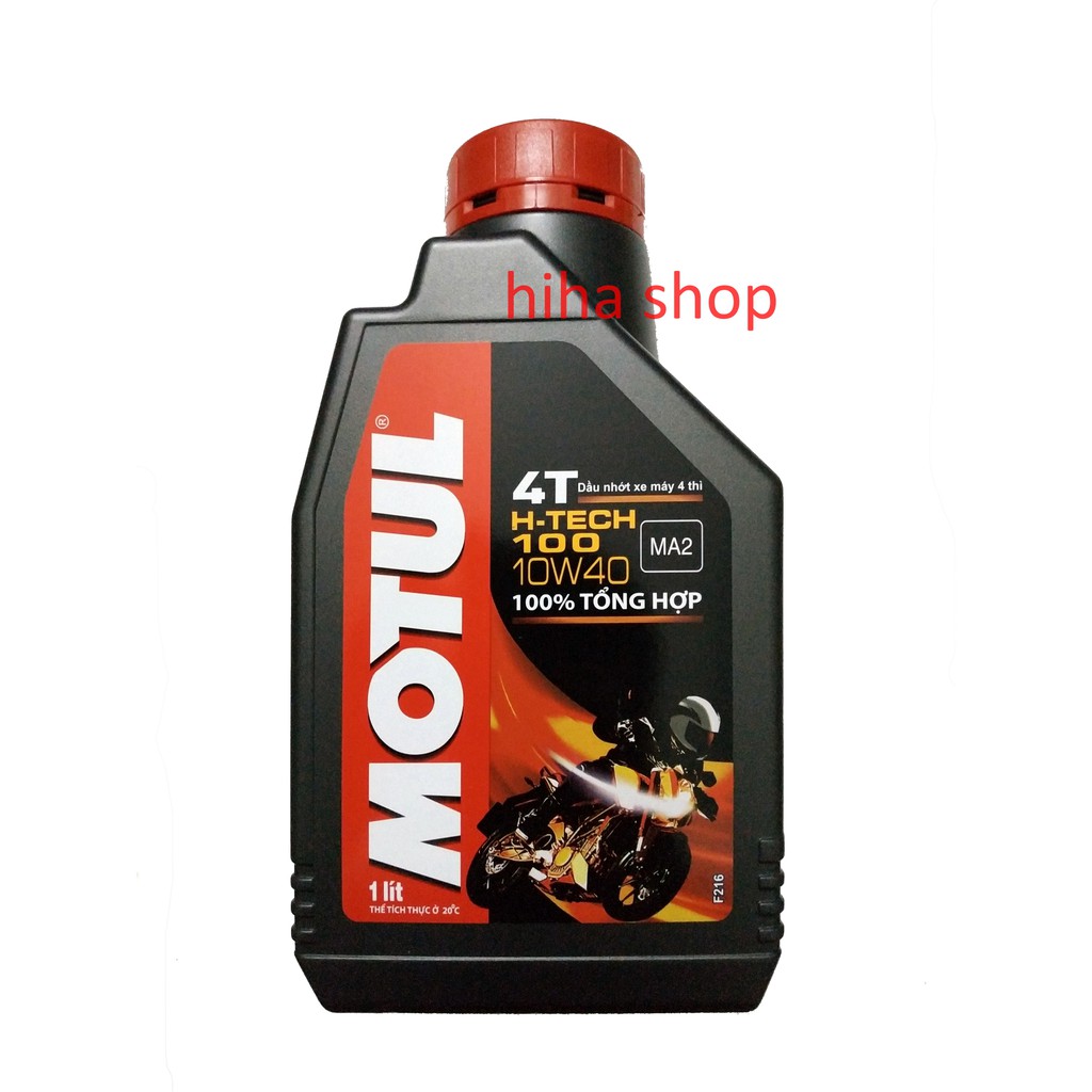 Nhớt Motul 7100 10W50, H-TECH 100 10W40 xe số tổng hợp toàn phần - Dầu nhớt xe máy 4T