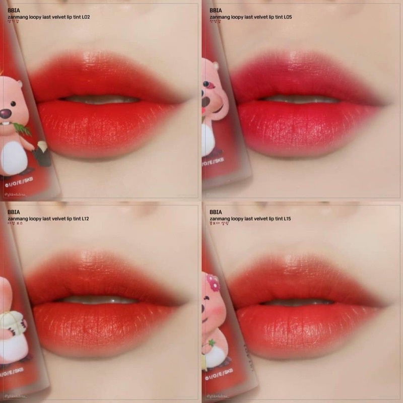 Son kem 𝗕𝗕𝗜𝗔 𝘅 ZANMANG LOOPY Last Velvet Lip Tint Version 6