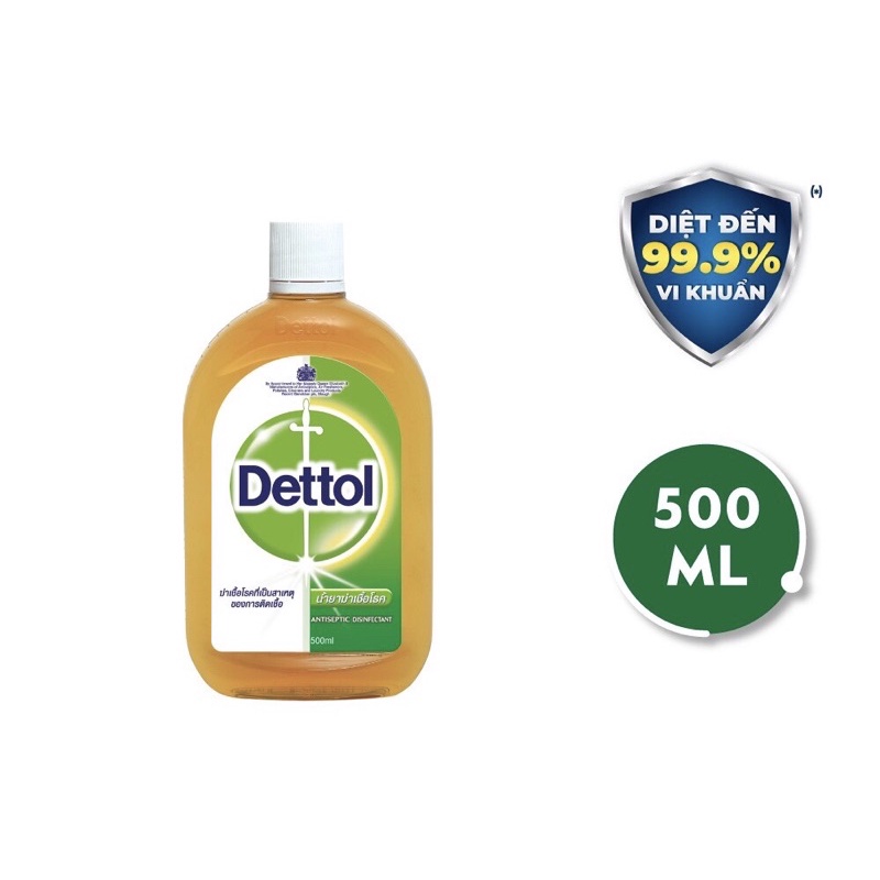 Dung Dịch Sát Khuẩn Dettol 500ml Made in indonesia Tặng kèm Khăn Hoặc Bình pha