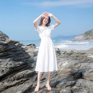 ( Sẵn ) Váy retro Pháp phong cách mùa hè 2019