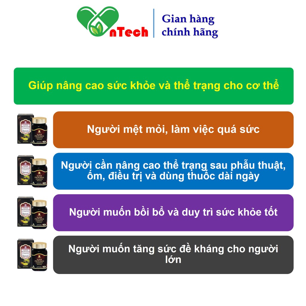 Viên uống Dr.Natural Super Propomax Comlex bồi bổ cơ thể tăng sức đề kháng tăng cường hệ miễn dịch hộp 60viên