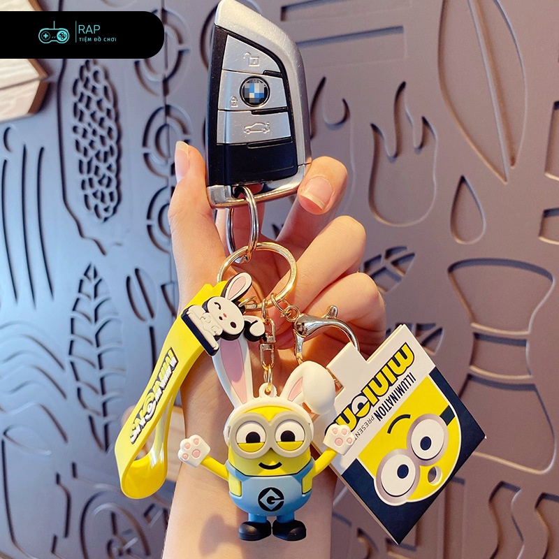 Móc khóa minion 12 con giáp nhiều kiểu dáng đáng yêu chất liệu PVC dùng làm quà tặng, móc treo balo, túi xách-Ráp