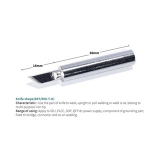 Đầu mỏ hàn Yihua YH-907-K (thay thế cho mỏ hàn YH-907, SI-131B, NO-907)